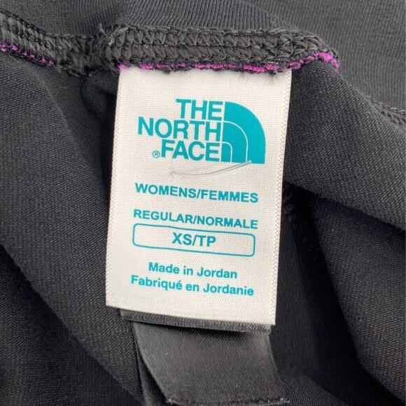 The North Face Womens Activewear Pants Black Pink Stretch Mid Rise Pull On XS - Picture 4 of 9